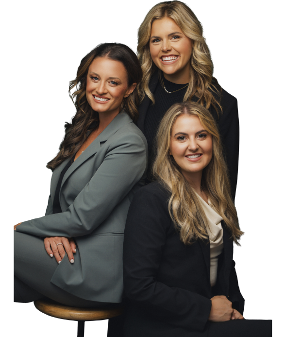 Tonisha-Jayden-GraceTeam AJM Legal LLC attorneys Tonisha, Jayden Tannehill, and Grace Terrell posing together in a professional team portrait